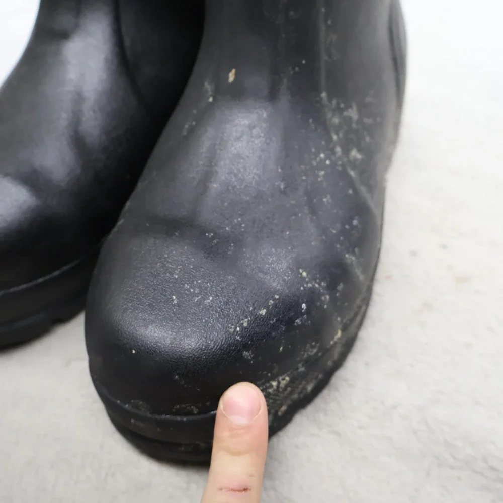 Muck Men 6M Rain Boots Black Rubber Chore Tall Steel Toe Work Waterproof Utility